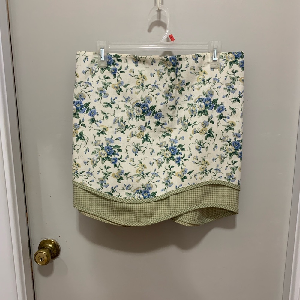 Waverly Blue and Green Floral Curtain